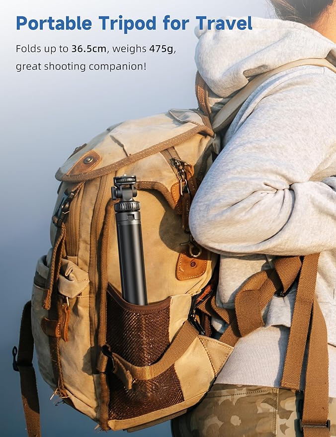 75" Phone Tripod, Selfie Stick with Remote and Phone Holder, Extendable Tripod for iPhone, Aluminum Cellphone TripodStand 360° Rotation Travel Tripods Compatible with iPhone Android, GoPro