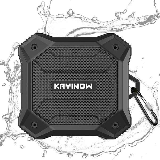 Small Shower Speaker Supports TWS Stereo Pairing and Hands-Free Calling, Loud, IPX7 Waterproof Wireless Bluetooth Speaker, 12H Playtime, Suitable for Home Bathroom, Outdoor Travel, Beach