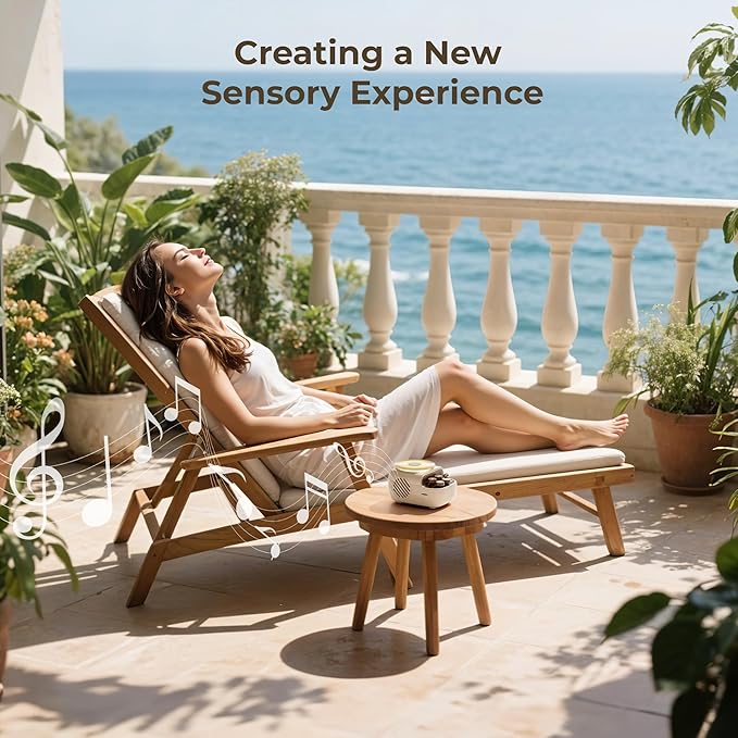 Speakers Bluetooth Wireless, 3 in 1 Protable Cute Speakers with Aromatic Tray, Vintage Record Player Look, Adjustable Ambient Lights for Home Office Decor, Gifts for Mother, Girlfriend, Men