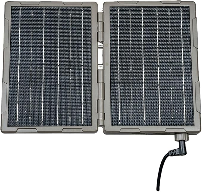 Tactacam Reveal Folding Solar Panel – 7.2W Output, Built-in Lithium Battery, Powers Trail Cameras, Compatible with Reveal & Defend Cams, Portable Design, 12V/2A Output