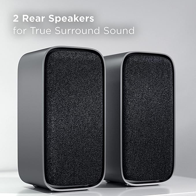 TCL 5.1ch Sound Bar with Wireless Subwoofer (Q6510, 2023 - Model), Dolby Audio, DTS Virtual:X, 430W, Built-in Center Channel Speaker, 2 Rear Surround Sound Speakers, Wall Mount / HDMI cable included