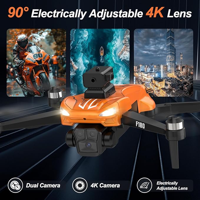 GPS Drone with 4K Camera 4.5" LCD RC Screen for Adults,Follow me Drone Professional Auto Return Home Circle Fly,Smart Obstacle Avoidance for Beginners Optical Flow Positioning,Portable,under 249g