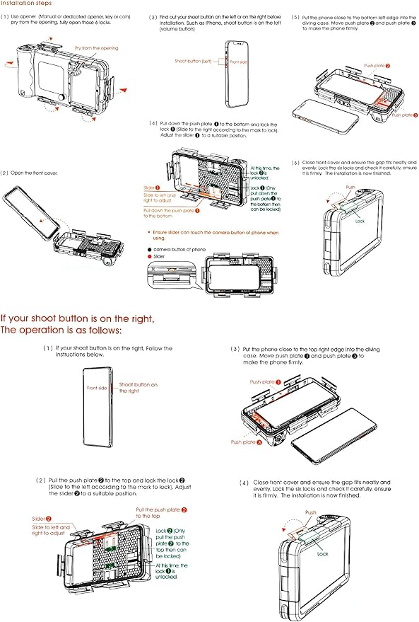 Waterproof Underwater Snorkeling Diving Phone Case for iPhone 16/15/14/13/12/11 Pro Max Mini and Galaxy S25/S24/S23/S22/S21 Ultra Plus Professional [15m/50ft] Photo Video Cover (SG Black)