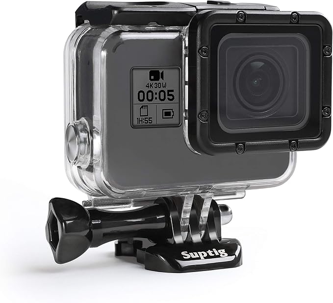 Suptig Waterproof Case, Dive Case for Gopro Hero 7 Black, Hero 6, Hero 5& 2018 Action Camera Waterproof 147ft(45Meters)