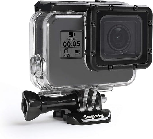 Suptig Waterproof Case, Dive Case for Gopro Hero 7 Black, Hero 6, Hero 5& 2018 Action Camera Waterproof 147ft(45Meters)