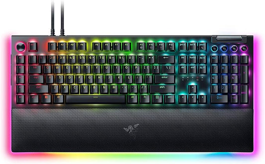 Razer BlackWidow V4 Pro Wired Mechanical Gaming Keyboard: Orange Switches Tactile & Quiet - Doubleshot ABS Keycaps - Command Dial - Chroma RGB - Magnetic Wrist Rest - Snap Tap