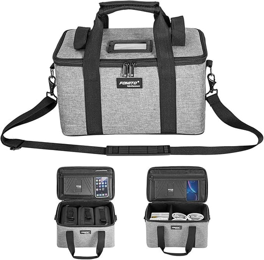 FOMITO AB-20B Foldable Camera Bag for DSLR/Gimbal/Drone 35x21x20cm Shockproof Case Foam Compartments & Carry Handle