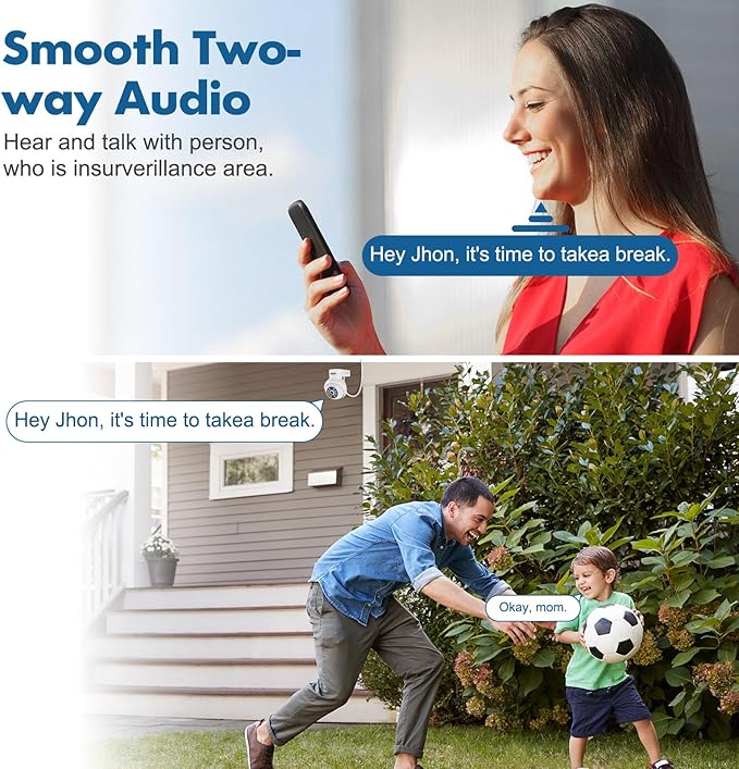 【Wireless Pro, 3K &10CH】5MP Outdoor Security Camera System Wireless, 4pcs WiFi Cameras Home Security System Video Surveillance with 1TB HDD, 7/24 Record,100FT Color Night Vision,Auto Track,2 way Talk