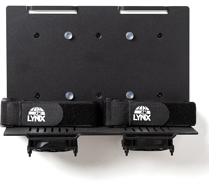 Wall Mount | Vented Computer UPS NAS Server Workstation Uninterruptible Power Supply Wall Bracket Kit with Hardware & Straps + 80mm Case Fan Attachment Points (Fans Not Included) (Small)