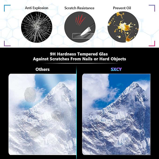 SXCY 2PCS for 2024 2025 2026 Lincoln Nautilus Screen Protector [Tempered Glass, Front Display Apart] for Lincoln Nautilus Accessories 2024 2025 2026 Nautilus Screen