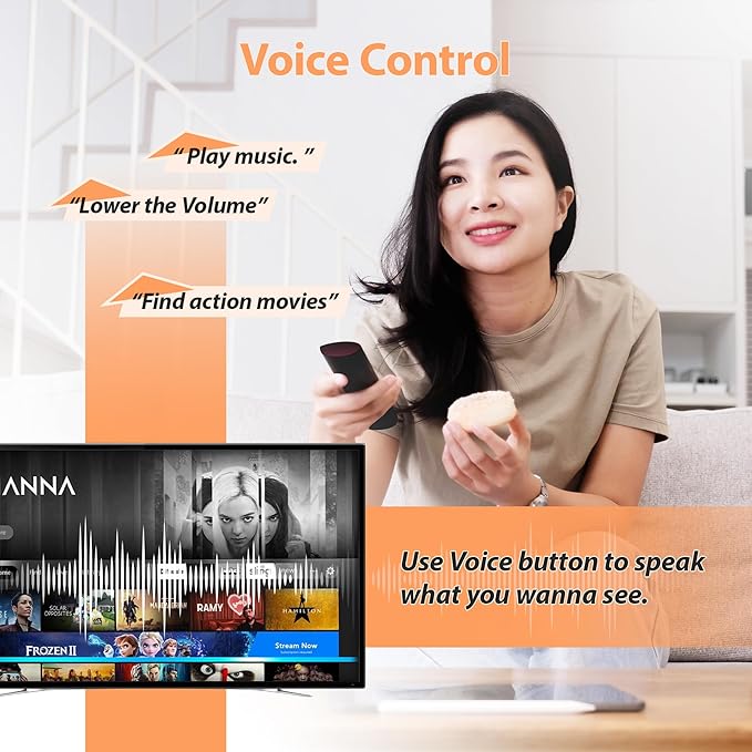 Voice Remote Control (2nd Gen) Fit for Fires-AMZ-Smart TVs Stick/TV Cube/Lite/4K, Smart TVs (3rd Gen), Not for Insignia-Toshiba-Pioneer Smart TV