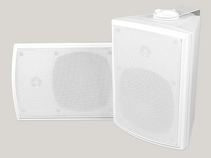 Rockville Pair HP5S-8 420W 5.25" Outdoor/Indoor Home Theater Speakers, 8 Ohm, IPX44 Water-Resistant, Swivel Brackets, High-Fidelity Sound, for Patio and Home Audio