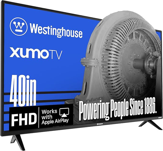 Westinghouse 40-inch Smart TV, FHD 1080P Xumo TV w/Voice Remote, Flat Screen Television w/Dolby Atmos, Blueooth, Apple AirPlay, Wi-Fi & Mobile Connectivity