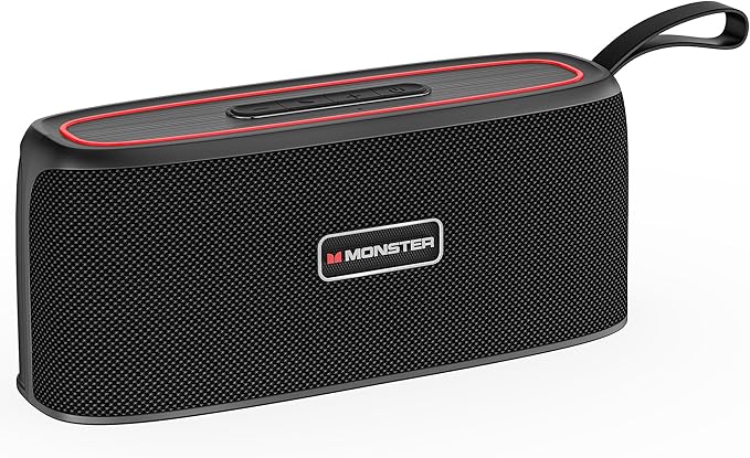 Monster Shock Portable Bluetooth Speaker, True Wireless Speaker, 30W Loud Stereo Sound, IPX6 Waterproof,17 Hours Playback, Bluetooth 5.4 TWS Pairing ，Outdoor Speakers with Handle