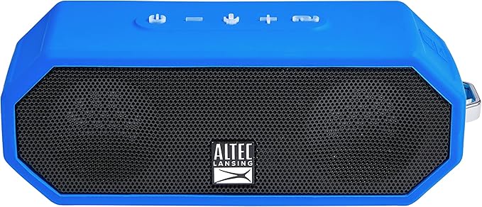 Altec Lansing LifeJacket H2O 4 - Waterproof Bluetooth Speaker, Durable & Portable Speaker with Voice Assistant, 10 Hour Battery Life & 100 Foot Range, Royal Blue
