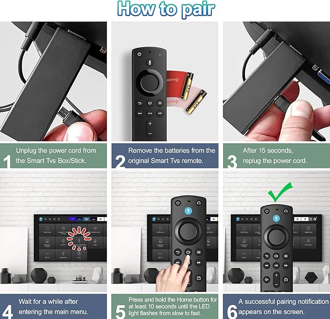 Voice Remote Control (3rd Gen) Compatible with Fire AMZ Smart TVs Cube/Stick/Lite/HD/4K Max/4K, TV Cube, Smart TV 3rd Gen and Fit for Insignia-Toshiba-Pioneer-Smart-TVs