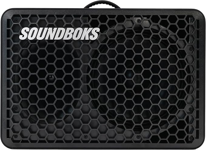SOUNDBOKS Go - Portable Bluetooth Speaker - USB-C Charging Battery - Compact Performance Speaker for On The Go - Splash and Shockproof - 40 Hours Battery Life - 121 dB (Black)