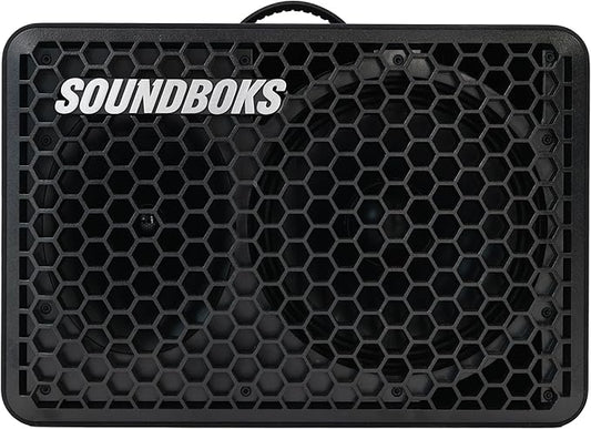 SOUNDBOKS Go - Portable Bluetooth Speaker - USB-C Charging Battery - Compact Performance Speaker for On The Go - Splash and Shockproof - 40 Hours Battery Life - 121 dB (Black)