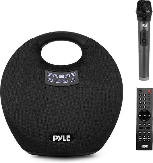Pyle Mini IPX4 Waterproof Wireless Portable Bluetooth Speaker, with Built in Rechargeable Battery, Wireless Microphone, Clear Surround Sound, for Indoor and Outdoor Activities