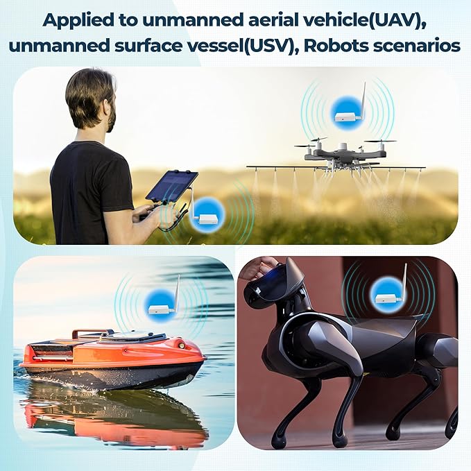 WiFi HaLow IoT Module, WiFi Halo Bridge with 802.11ah, Long-Range Point-to-Point Transmission, Supports Ethernet & Serial Communication, Ideal for Drones, Robotics, Industrial Control & IoT Smart Home