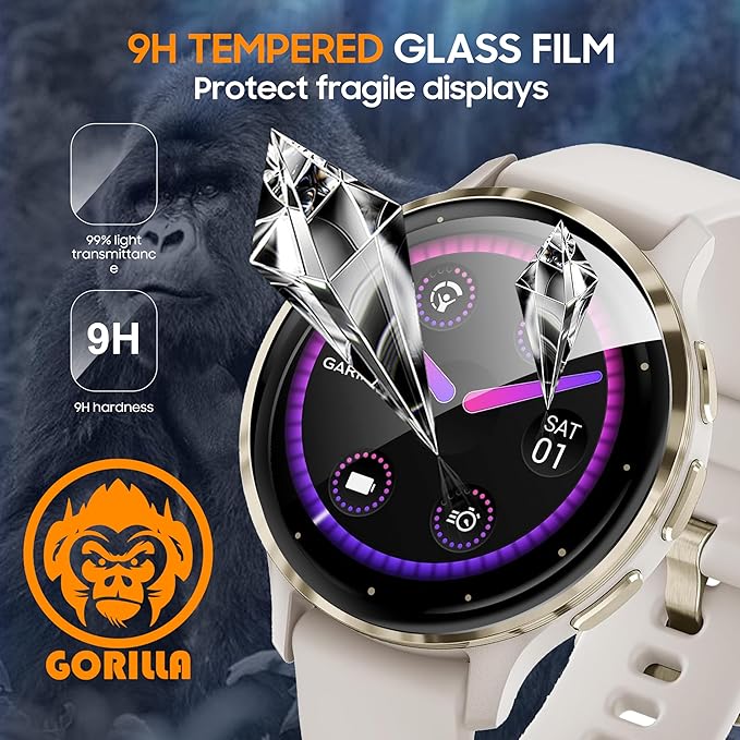 4 Pack for Garmin Venu 3S Screen Protector PMMA,Screen Protector Precise Fit Scratch Resistance for Garmin Venu 3S