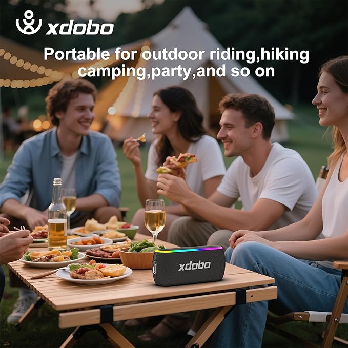 X8 III Portable Bluetooth Speaker Small Bluetooth Speaker Waterproof: IPX7 Computer Speakers Wireless with RGB Lights for Home/Outdoor/Party/Beach/Birthday Gift