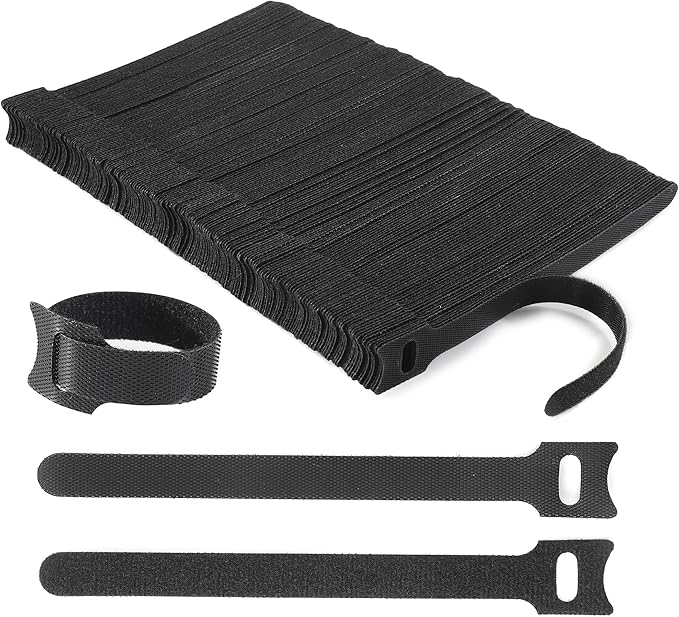 Reusable Cable Ties, 210 PCS 8 Inches Adjustable Cord Straps Wire Organizer Cord Wrap and Hook Loop Cable Management