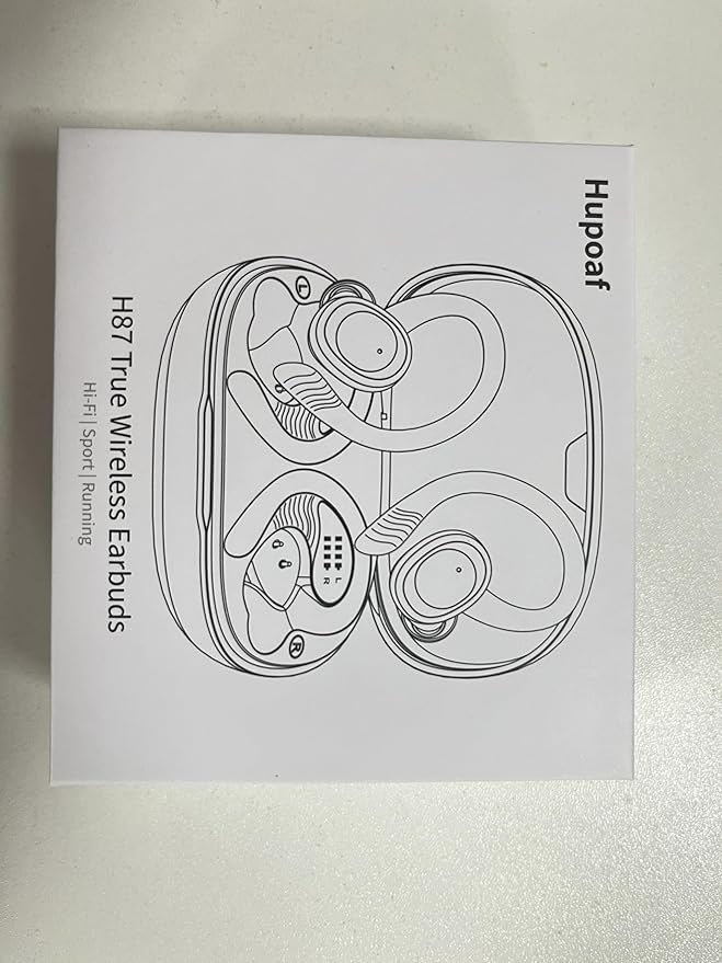 Wireless Earbuds Sport, 2025 Bluetooth 5.4 Headphones with Earhooks, 50H Stereo Deep Bass Over Ear Buds with 4 ENC Noise Canceling Mics, IP7 Waterproof Earphones for Running Workout Gym -Red