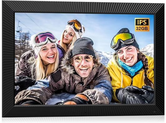 Large Digital Photo-Frame 19" Digital-Picture-Frame - 32GB Dual-WiFi Digital Frame, FHD Touch Screen, Motion Sensor, Wall Mountable, Share Photos Videos via App or Email, Free Cloud, Gift for Mom