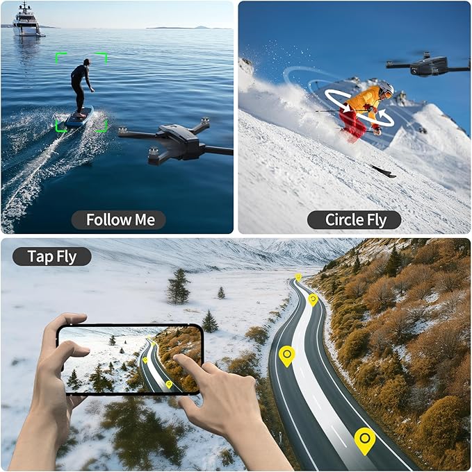 GPS Drone with 4K Camera for Adults IMX SENS Camera SD Card,Auto Return Home,Under 249g,Foldable RC Quadcopter GPS Professional Drones for Beginners,5G FPV Transmission Drone Follow Me