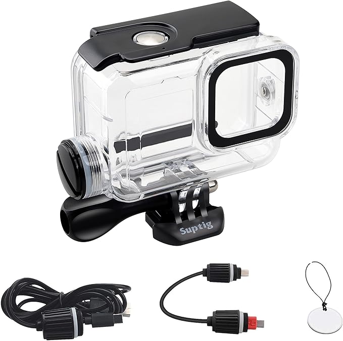 Suptig Waterproof Housing for GoPro Hero 13-9, Dive to 164Ft