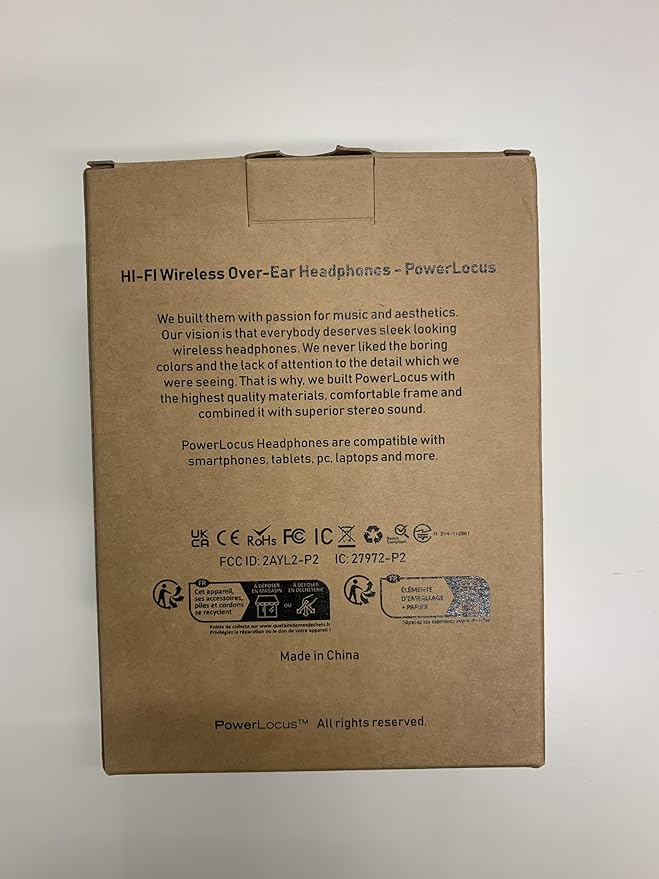 PowerLocus Bluetooth Over-Ear Headphones, Wireless Stereo Foldable Headphones Wireless and Wired Headsets with Built-in Mic, Micro SD/TF, FM for iPhone/Samsung/iPad/PC (Rose Gold)