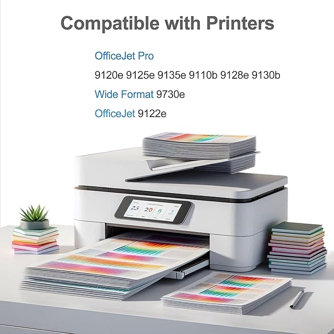 936e Ink Cartridges Combo Pack Replacement for HP 936 936XL for OfficeJet 9122e; Pro 9120e 9120 9125e 9125 9128e 9135e 9135 9110b 9120b 9130b 9130; Pro Wide Format 9730e 9730 Printers KCMY 4-Pack