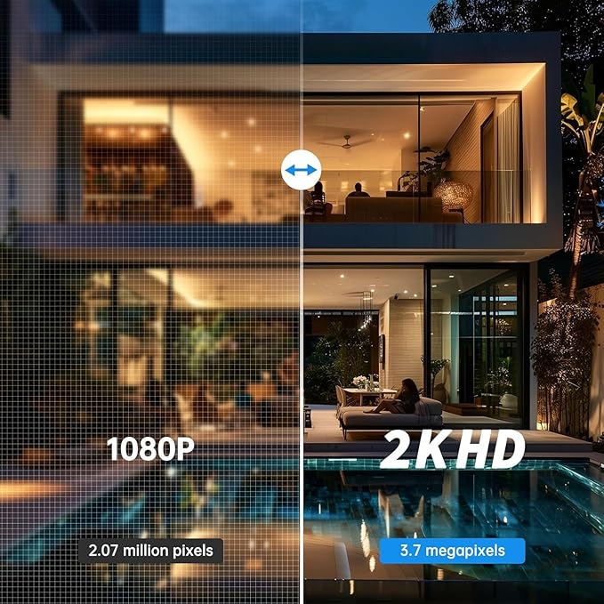 Light Bulb Security Cameras Wireless Outdoor, 5G&2.4GHz 2K Security Camera 360° PTZ Cameras for Home Security with Color Night Vision, 2 Way Talk, AI Human Detection, Screw in Light Socket, 4Packs