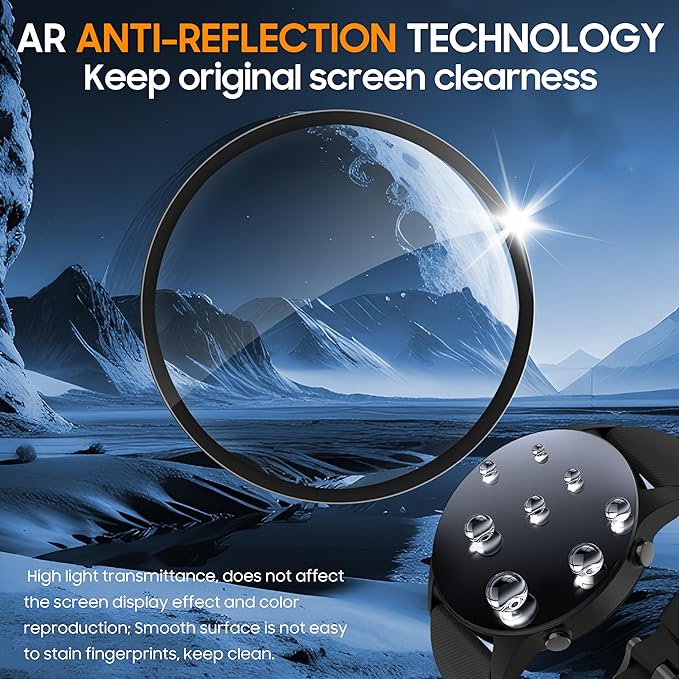 4 Pack Compatible with Garmin Vivoactive 6 Screen Protector PMMA for Garmin Vivoactive 6 Screen Protector Cover Precise Fit,Scratch Resistance