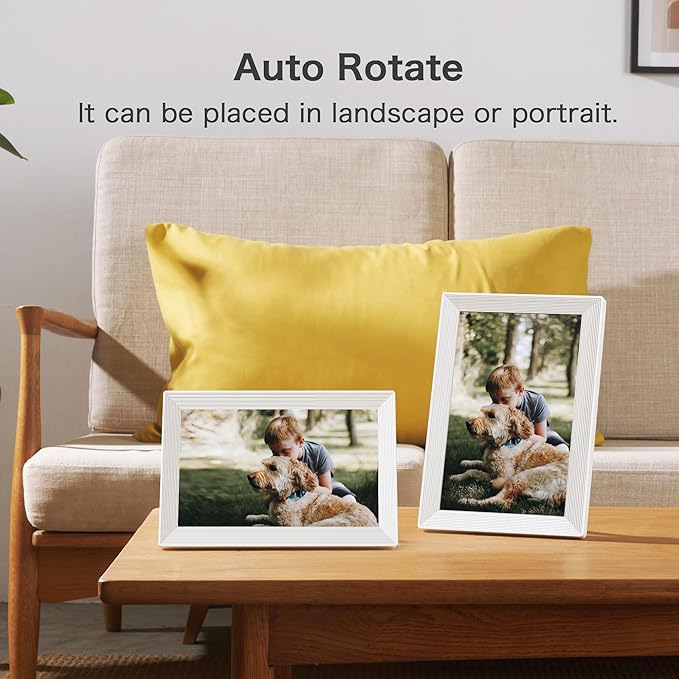 Frameo WiFi Digital Picture Frame, Birthday Gifts for Women, 10.1 Inch 1280 * 800IPS Touch Screen Digital Photo Frame, 32GB Memory, Auto-Rotate, Share Picture Video, Birthday Gift for Mom, Dad, Wife