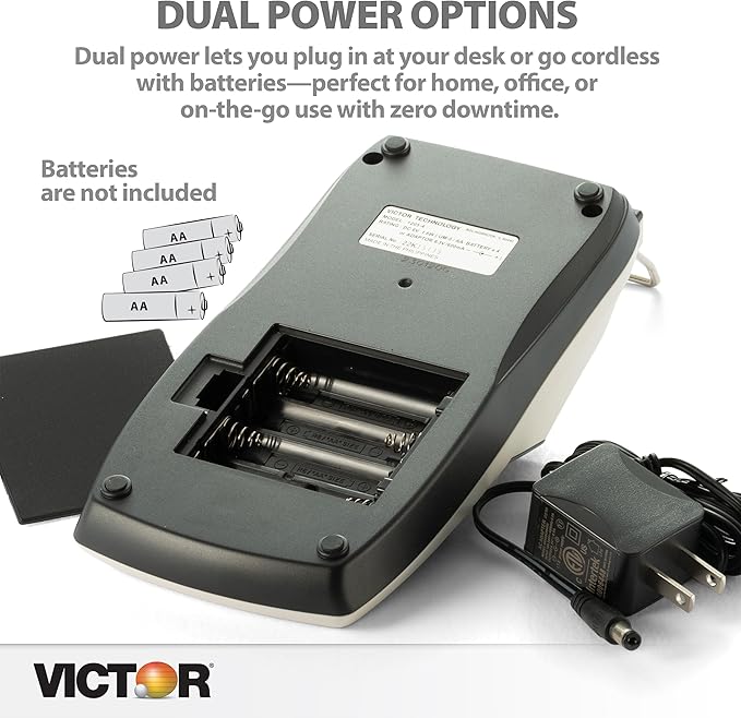 Victor 1205-4 12 Digit Portable Palm/Desktop Commercial Printing Calculator, 1.8" x 4" x 8"
