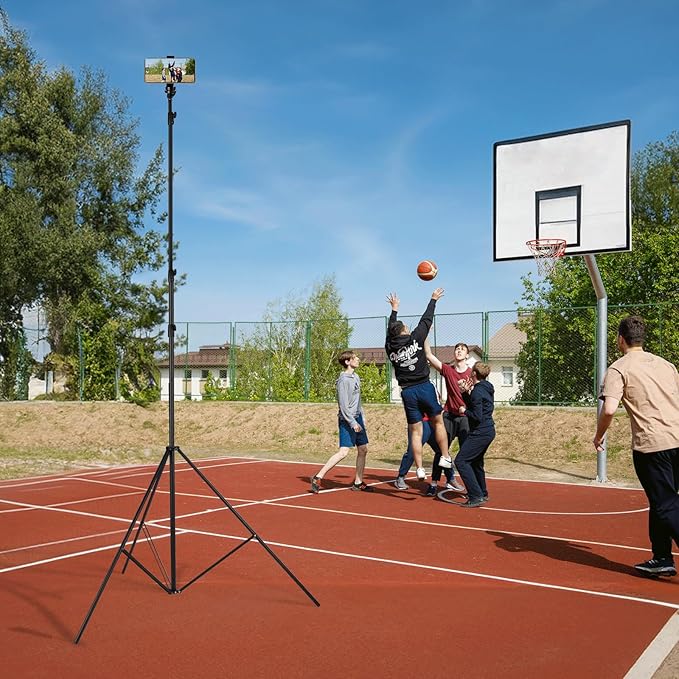 20ft Tall Camera Tripod Stand Heavy Duty Stainless Steel, 1/4 "& 3/8" Screw Adapter, Suitable for Outdoor and Aerial Photography