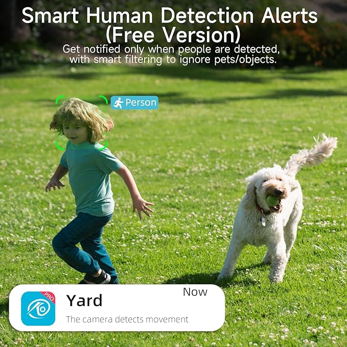 5G/2.4G WiFi Security Cameras Wireless Outdoor,2K Battery Powered Home Indoor Camera with AI Motion Detection, Siren,Color Night Vision, 2-Way Talk, IP65 Waterproof, Works/Alexa, Cloud/SD 3PC