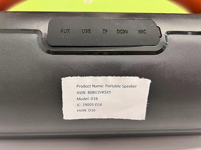 Portable Bluetooth Speaker, Loud Boombox Speaker with Subwoofer, Powerful Deep Bass Stereo Sound, IP65 Waterproof, Wireless Outdoor Speaker for Camping, Beach, Party, Support TWS/USB/TF Card/AUX