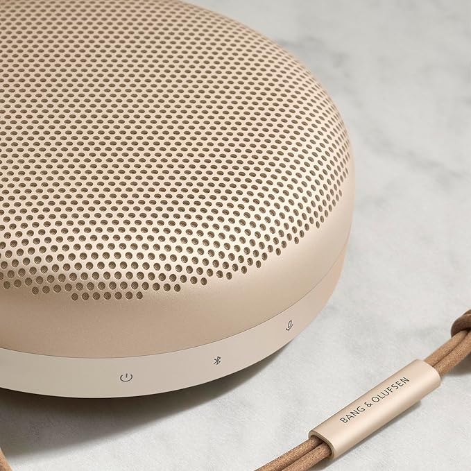 Bang & Olufsen Beosound A1 (2nd Generation) Wireless Portable Waterproof Bluetooth Speaker with Microphone, Gold Tone