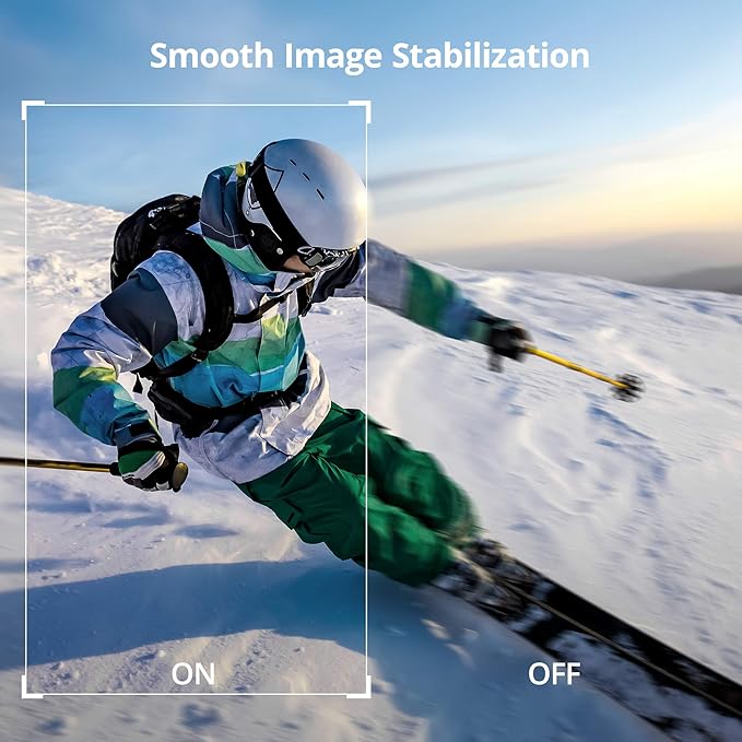 AKASO Brave 7 Action Camera 4K30FPS 20MP with 256GB U3 MicroSDXC Memory Card, Waterproof Camera with Touch Screen IPX8 33FT EIS 2.0 Zoom Support External Mic Voice Control with 2X 1350mAh Batteries