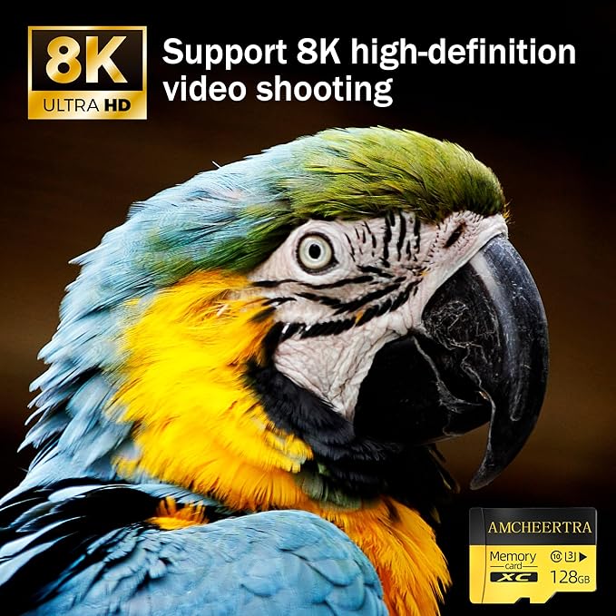 128GB MicroSDXC Memory Card, UHS-I, C10, U3, A2,180MB/s Read, 140MB/s Write, High-Speed MicroSD Card, TF Card for Drones, Action Cameras, Dashcams, Gaming Consoles