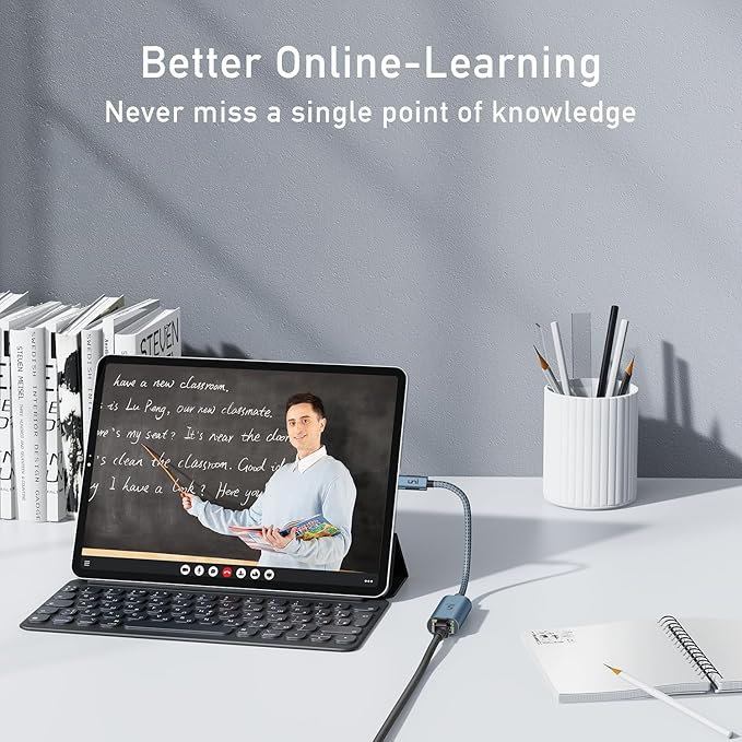 uni USB C to Ethernet Adapter, Driver Free RJ45 to USB C [Thunderbolt 3/4 Compatible], 1Gbps Type-C Gigabit Ethernet LAN Network Adapter for MacBook Pro/Air, iPhone 15 Pro/Max, XPS - Midnight Blue