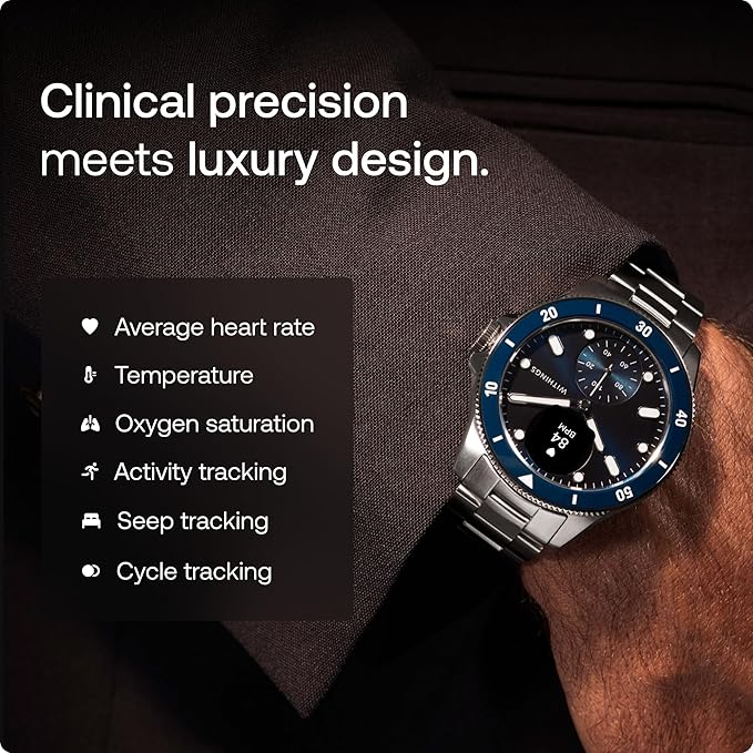 WITHINGS Scanwatch Nova - Heart Health Hybrid Smart Watch for Men & Women - SPO2, Temperature Monitoring, Sleep, Respiratory Health, Cycle Monitoring, 30-day Battery Life, Apple iOS/Android