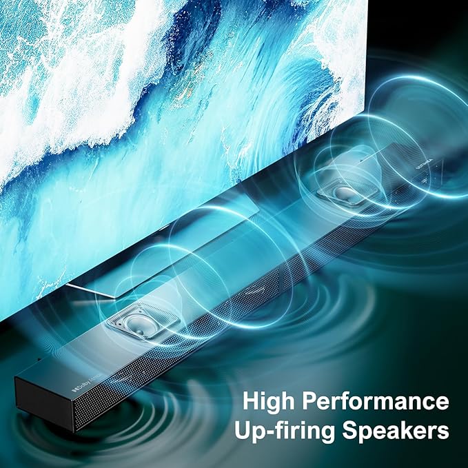ULTIMEA 5.1.2 Dolby Atmos Soundbar with 8" Wireless Subwoofer, Immersive Surround Sound System for TV, Upward-Firing Speakers, 4K HDR & Home Theater Audio, Nova S80 (2025 Upgraded Speakers)