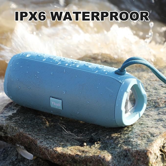 Bluetooth Speakers, Portable Bluetooth Speaker Wireless with 20W Loud Stereo Sound, TWS Pairing, IPX6 Waterproof Shower Speakers, 36H Playtime, RGB Light Speaker, Built-in Radio Mode