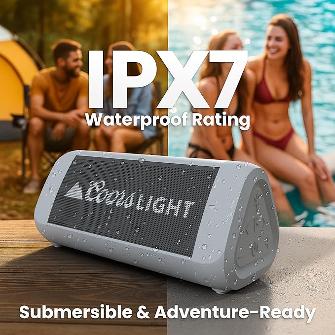 OontZ Ultra Portable Bluetooth Speaker 5.0, 2 Pack - IPX7 Waterproof, 14W Sound, 20-Hr Battery, 100ft Wireless Range, Deep Bass and Clear Audio, Durable Shower Speaker for Pool or Beach (Coors White)