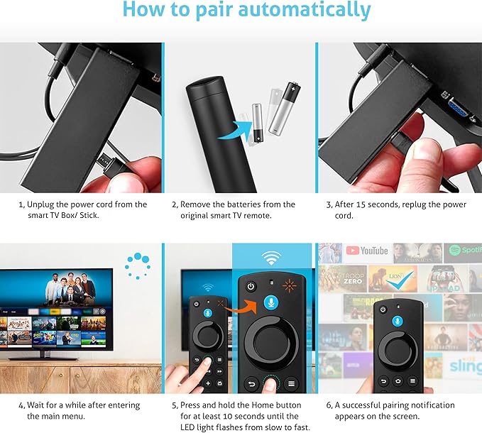 Voice Remote Control (3rd Gen) Fit for Fires-Smart TVs Stick/TV Cube/4K Max/4K/Stick Lite, Smart TV 3rd Gen and Compatible with Insignia-Toshiba-Pioneer-Smart-TVs