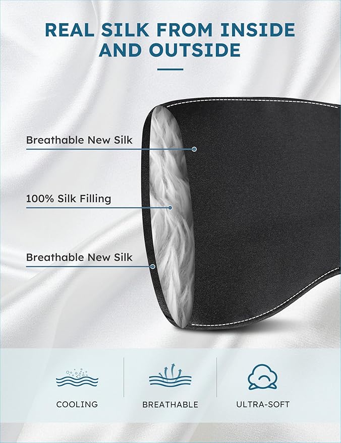 MUSICOZY Sleep Headphones Wireless Mask 3D Sleeping Eye Mask, Music Headband Headphones Sleep Earbuds Earphones for Side Sleeper Sleep Silk Eye Mask Cool Gadget Holiday for Mom Women(Purple+Black)